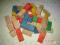 KLOCKI DREWNIANE   47 el  kolorowe