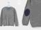 16748 ZARA BOYS__SZARY SWETER ŁATY__11-12LAT-152CM