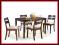 Zestaw stołowy BAHAMAS stół+4 krzesła komplet brąz
