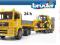 Bruder 02776 MAN z naczepą + koparka JCB 02428 +G
