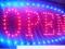 OPEN rbe  REKLAMA tablica LED NEON BANER