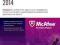 MCAFEE ANTIVIRUS PLUS 2014 OCHRONA DO 3 PC BOX 07