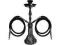 SHISHA CONEY  45 CM CZARNE DWIE RURKI 2 CM - Warsz