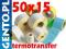 Etykiety termotransferowe białe 50x15 naklejki