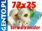 Etykiety termotransferowe białe 72x25 naklejki
