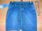Ołówkowa spódniczka dżinsowa z paskiem r. 134