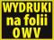 WYDRUK NA FOLII OWV ONE WAY VISION RZESZÓW TANIO