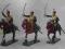Żołnierzyki na koniach z szablą - 3 szt plastik