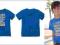 1WA6109 T-shirt blue nadruk 140 CFL 409873