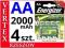 4x AKUMULATOR ENERGIZER POWER PLUS 2000mAh AA R6