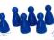 Pionki do gry - niebieskie z główką 20 szt.  WBM