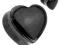 TUNELE TUNEL PLUG KAMIEŃ CZARNY ONYX SERCE 10 mm