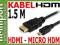 PROFESJONALNY KABEL HDMI to Micro HDMI 1,5M - HIT