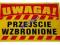 Tablica budowlana PRZEJŚCIE WZBRONIONE BTO-5