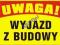 Tablica budowlana WYJAZD Z BUDOWY BTO-36