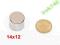 MAGNES NEODYMOWY 14x12 MAGNES WALCOWY 14/12 NdFeB