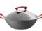 IKEA IDENTISK DUŻY ALUMINIOWY WOK Z POKRYWKĄ 32cm