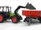 TRAKTOR CLAAS Z PRZYCZEPĄ BRUDER 02112 RAIBUD