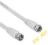 Kabel antenowy wtyk F-  wtyk F 5m biały F.VAT
