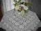 PIĘKNY SZYDEŁKOWY OBRUS ECRU RĘCZNA ROBÓTKA !!!