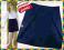 Granatowa spódnica kieszonki galowa satyna 134 a27