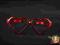 8037-25 ...... OKULARY W KSZTALCIE SERCA CZERWONE