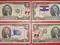 Set Of 4 Pc __ 4 banknoty ze znaczkami ___ $2 1976