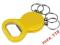 Brelok otwieracz z karabińczykami żółty 73175