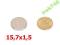 MAGNES NEODYMOWY 15,7x1,5 MAGNES WALCOWY  NdFeB