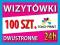 WIZYTÓWKI 100 szt DWUSTRONNE 350g GRUBE 24H FV