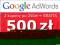 Kupon Google AdWords 500zł -Kupon AdWords + GRATIS