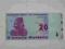 ZIMBABWE 20 DOLLARS BANKNOT UNC NOWOŚĆ