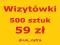 Wizytówki 500 sztuk kreda 350g KRAKÓW