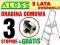 DRABINA aluminiowa domowa 3 stopniowa + GRATIS!