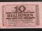 NOTGELD 10 Billionen Mark Duisburg 09.1923