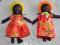 Dwie lalki szmaciane dekoracyjne Madagaskar
