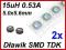 Dławik SMD 15uH 0.53A TDK 5x5.2x1.4mm [2szt] #B069