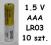 IKEA ALKALISK BATERIA ALKAL LR03 AAA 1.5V 10SZT