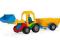 35200 TRAKTOR Z ŁYŻKĄ I PRZYCZEPĄ TOWAROWĄ WADER