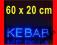 LED REKLAMA BANER SZYLD KEBAB 60x20 cm panel diody