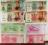 CHINY BANKNOTY CMENTARNE SET 4 SZT