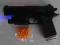 PISTOLET 18 cm NA KULKI 50szt LASER LATARKA