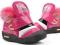 Buty ocieplane z logo,różowe, wkładka 18 cm