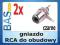 Gniazdo do obudowy _ cinch RCA _ czarne _ 2szt