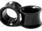 plug tunel czarny akrylowy akrylu saddle 18mm