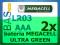 Bateria MEGACEL ULTRA GREEN _ LR03 _ AAA _ 2szt