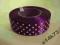 Wstążka satynowa 25mm/22mb fiolet - kropki