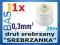 Drut srebrzony _ SREBRZANKA _ 0,3mm _ 20m