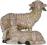 Dodatki do szopki: Owca i baran, do figur 15- 20cm