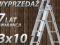 DRABINY Drabina Aluminiowa 3x10 WYS. 7,90 M. ATEST
